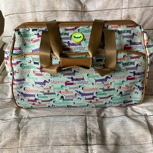 Lily Bloom Totally Pawsome rolling duffle bag